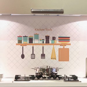 Наклейка жироотталкивающая для кухни «Kitchen Tools» 90*60 см (1472)