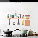Наклейка жироотталкивающая для кухни «Kitchen Tools» 90*60 см (1472)