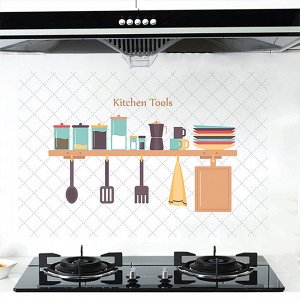 Наклейка жироотталкивающая для кухни «Kitchen Tools» 90*60 см (1472)