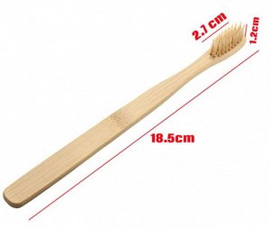 Зубная щетка бамбуковая плоская