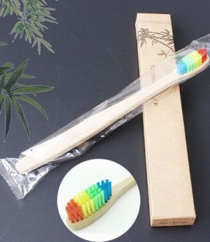 Зубная щетка из бамбука Bamboo "РАДУГА" 1 шт.