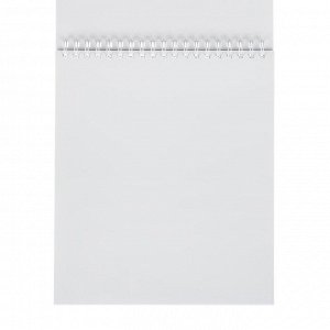 Скетчбук А5, 20 листов на гребне "Морская звезда", обложка мелованный картон, тиснение фольгой, выборочный УФ-лак, 245 г/м2