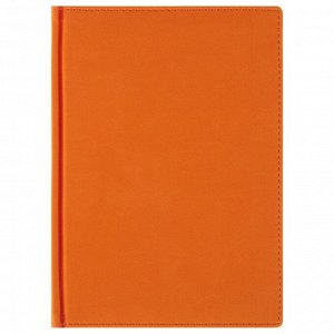 Ежедневник недатированный А5+, 136 листов Velvet, искусственная кожа, оранжевый