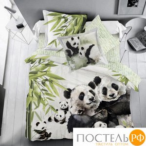 5861/3 КПБ евро SL Family "Pandas" н(2)70*70 н(2)50х70 сатин