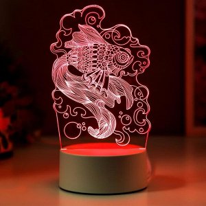 Светильник "Карась" LED RGB от сети 9,5х11х20 см