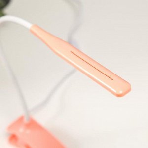 Лампа на прищепке "3мейка" 1Вт 14 LED USB розовый 9х3,5х42 см