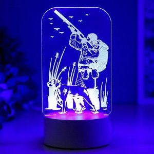 Светильник "Охотник" LED RGB от сети 9,5х10х19,5 см