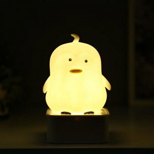 Фигурка световая RISALUX «Утёнок», LED-ночник, от батареек 4xАА, USB, RGB, 9x9x15.5 см, МИКС