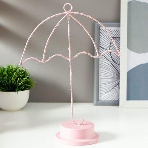 Ночник "Зонтик" LED от батареек 3хАА розовый 10х22,5х31,5 см