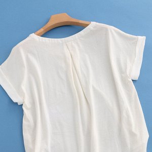 Женская футболка с коротким рукавом, цвет белый
