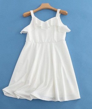 Женское платье без рукавов, цвет белый