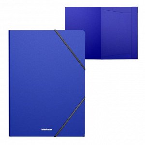 Папка на резинке A4 ErichKrause "Matt Classic", 30 мм, 600 мкм, дисплей, синяя