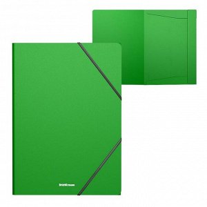 Папка на резинке A4 ErichKrause "Matt Classic", 30 мм, 600 мкм, дисплей, зеленая