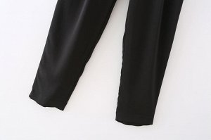 Женские укороченные брюки, цвет черный