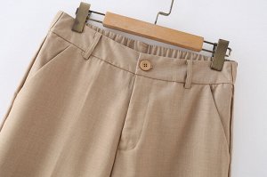 Женские широкие брюки, цвет хаки