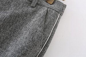Женские зауженные брюки, цвет серый