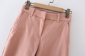 Женские классические брюки, цвет пудровый