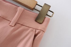 Женские классические брюки, цвет пудровый