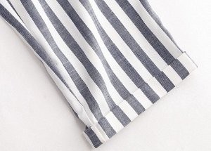 Женские брюки в полоску, цвет темно-синий/белый