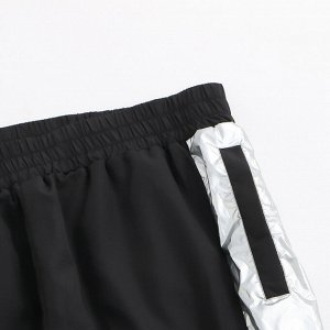 Женские брюки со светоотражающими вставками, цвет черный