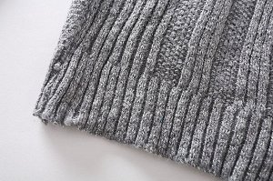 Жеснкий свитер, цвет серый