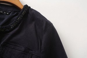 Женский пиджак, цвет темно-синий