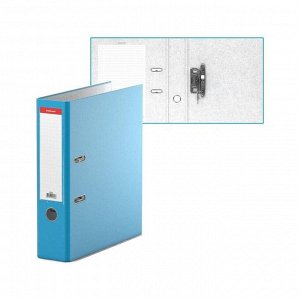 Папка-регистратор А4, 70 мм, ErichKrause "Neon", с арочным механизмом, голубая