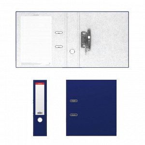 Папка-регистратор ErichKrause Standard, А4, 70 мм, бумвинил, с карманом на корешке, нижний металлический кант, собранная, синяя