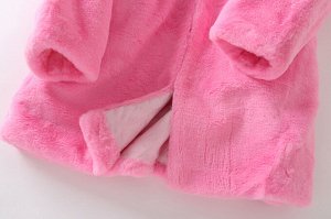 Женское меховое пальто, цвет розовый