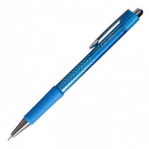 Ручка шариковая автоматическая 0,7 мм, синий масляный стержень, Vinson корпус МИКС с резиновым держателем