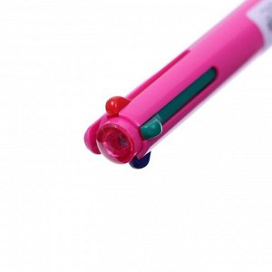 Ручка шариковая автоматическая 4-х цветная, корпус МИКС,штрихкод на штуке