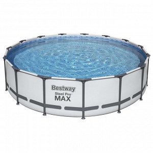 Бассейн каркасный Steel Pro MAX, 457 х 107 см, фильтр-насос, лестница, тент, 56488 Bestway