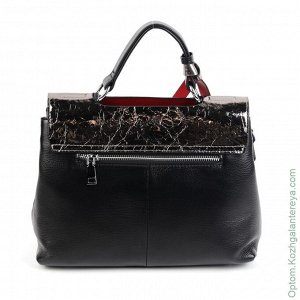 Женская кожаная сумка 8808 Ган Колор черный