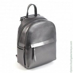 Женский кожаный рюкзак 337 Лайт Грей графитовый серый