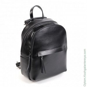 Женский кожаный рюкзак 337 Блек черный