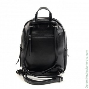 Женский кожаный рюкзак 337 Блек черный