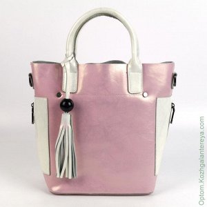Женская кожаная сумка  Лаит Пинк розовый