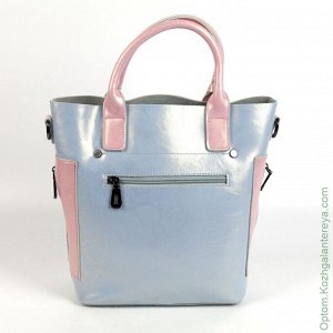 Женская кожаная сумка  Лаит Блу голубой