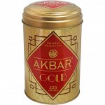 Чай АКБАР GOLD  черный байховый цейлон ср лист ж/б  225г