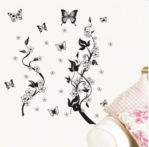 Наклейка интерьерная декоративная "Бабочки"