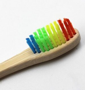 Зубная щетка из бамбука Bamboo &quot;РАДУГА&quot; 1 шт.