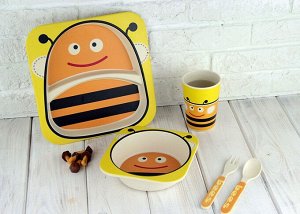 Набор детской посуды Пчелка Желтая 5 шт.