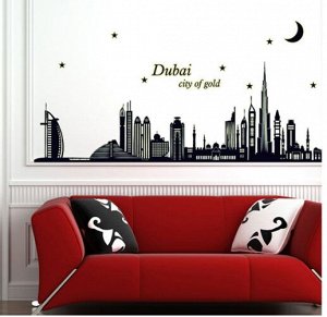 Наклейка светящаяся в темноте "Dubai"