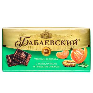 Шоколад Бабаевский Темный с Мандарином и Грецким Орехом 100 г 1уп.х 17шт.