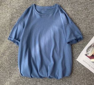 Мужская однотонная футболка, цвет темно-синий