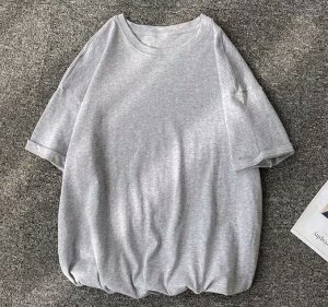 Мужская однотонная футболка, цвет серый