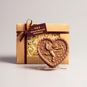 Шоколадная фигурка «Сердце с купидоном», 80 г