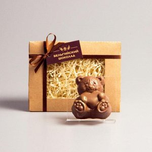Шоколадная фигурка «Мишка с сердцем», 80 г