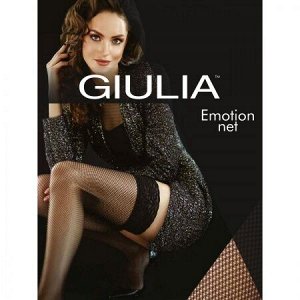 Emotion net чулки (Giulia) с эффектом крупного тюля "в сетку" 40 ден