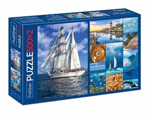 Пазл Hatber Premium Морской Круиз набор 500+500 элементов, А2, 2 картинки в 1 коробке5